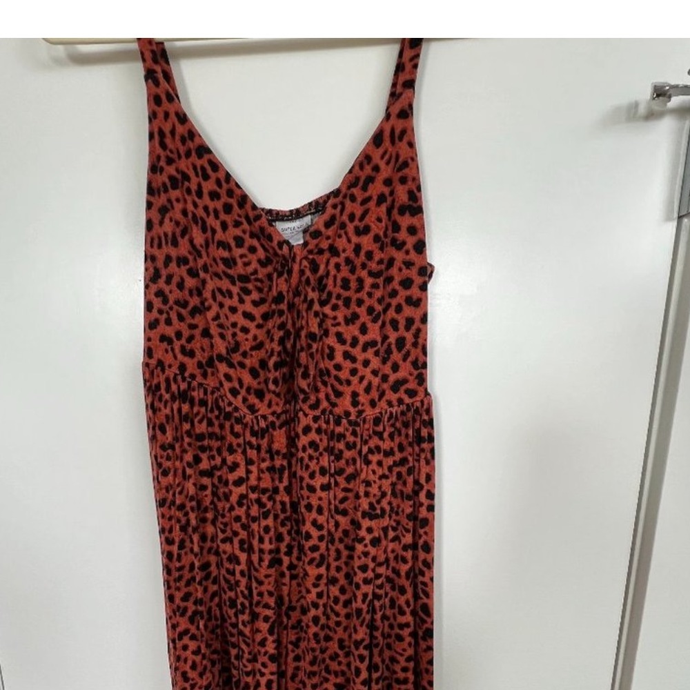 Torrid 1 Red and Black Leopard Print Midi Dress